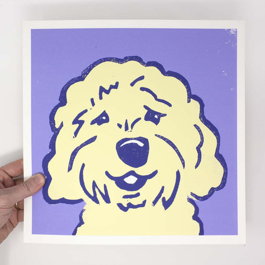 Golden Doodle – 12x12 Dog Art Print
