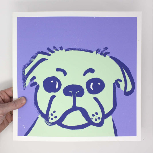 Pug  – 12x12 Dog Art Print