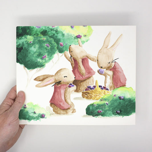 Peter Rabbit – Flopsy, Mopsy & Cotton-tail – 12x10 Art Print