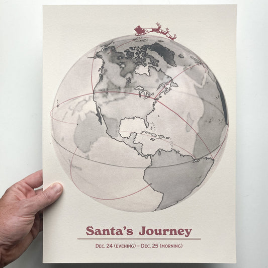 Santa's Journey  – 12x16 Art Print
